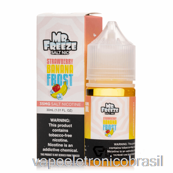 Vape Recarregável Morango Banana Geada - Mr Congelar Sais - 30ml 50mg